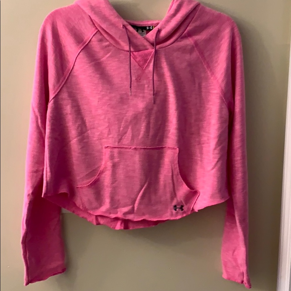 Pink Under Armor crop top sweatshirt